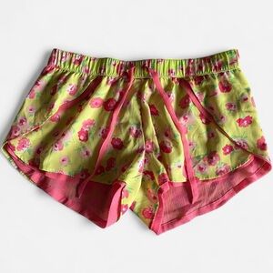 Aerie - Vibrant Yellow and Pink Floral Shorts